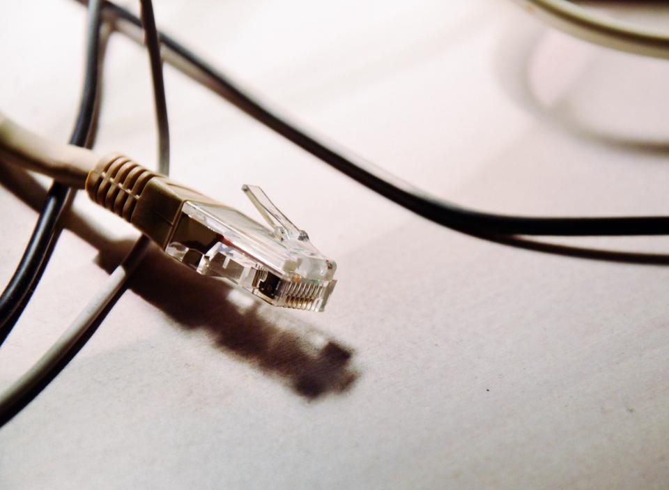 Cable de red conectado